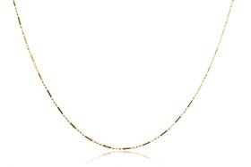 Colar Com Corrente De Bolinha E Palito Folheado Em Ouro 18K