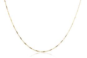 Colar com Corrente de Bolinha e Palito Folheado em Ouro 18k
