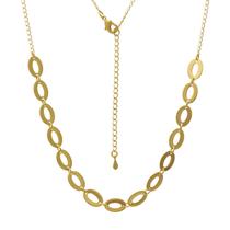 Colar com Elos Ovais Vazados Folheado em Ouro 18K SoftJoias Colar com Elos Ovais Vazados Folheado em Ouro 18K SoftJoias