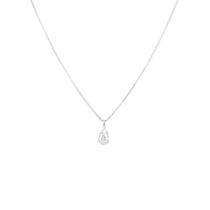 Colar com Gota Zircônia Cristal Banhado a Prata Colar com Gota Zircônia Cristal Banhado a Prata