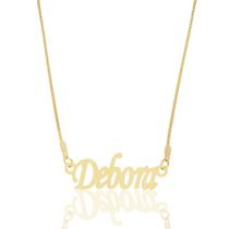 Colar Com Nome Personalizado Folheado A Ouro 18k