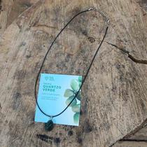 Colar Com Pedra Natural - Proteção Prosperidade Sabedoria - Pedra Quartzo Verde Colar Com Pedra Natural - Proteção Prosperidade Sabedoria - Pedra Quartzo Verde