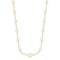 Colar com Pérolas e Corrente Folheado a Ouro 18k