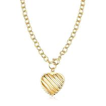 Colar com Pingente de Coração Folheado a Ouro 18k