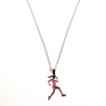 Colar Com Pingente De Corredora Folheado A Prata Colar Com Pingente De Corredora Folheado A Prata