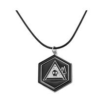 Colar Com Pingente De Crânio Preto Anime Murder Drones Cosplay Gótico Acessório De Halloween Para