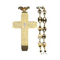 Colar Com Pingente De Crucifixo, Cor Dourada, Aço Inoxidável, Cruz De Jesus, Para Homens, Corrente