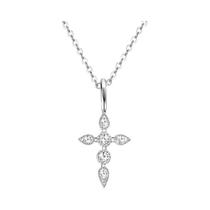 Colar Com Pingente De Cruz De Moissanite Cor D, Prata Esterlina 925, Joias Fiéis, Presente De