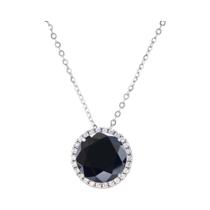 Colar Com Pingente De Diamante Moissanite Redondo De 5 Quilates, Corte D, Em Prata Esterlina 925, Colar Com Pingente De Diamante Moissanite Redondo De 5 Quilates, Corte D, Em Prata Esterlina 925,