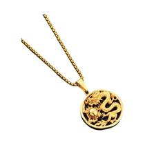 Colar Com Pingente De Dragão Do Zodíaco Chinês, Estilo Étnico Punk, Amuleto Da Sorte Colar Com Pingente De Dragão Do Zodíaco Chinês, Estilo Étnico Punk, Amuleto Da Sorte