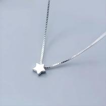Colar Com Pingente De Estrela Prateada Para Mulheres, Joia Simples Com Corrente De Clavícula, Colar Com Pingente De Estrela Prateada Para Mulheres, Joia Simples Com Corrente De Clavícula,