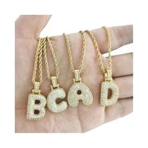 Colar Com Pingente De Letra Inicial A-Z Em Ouro E Prata Para Mulheres E Homens, Corrente De Aço