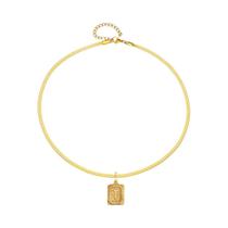 Colar Com Pingente De Letra Inicial Dourada Para Mulheres, Moda Punk, Choker De Aço Inoxidável Com