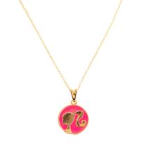 Colar Com Pingente de Medalha Barbie - Único