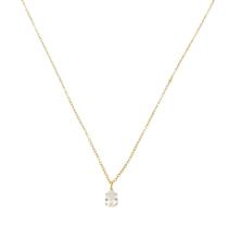 Colar com Pingente de Pedra em Gota Moça Bonita