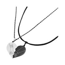 Colar Com Pingente De Quebra-Cabeça Em Aço Inoxidável Em Forma De Coração Para Casais, Joia Para O Colar Com Pingente De Quebra-Cabeça Em Aço Inoxidável Em Forma De Coração Para Casais, Joia Para O