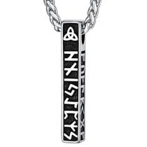 Colar com pingente de runa viking com símbolo de nó celta Colar com pingente de runa viking com símbolo de nó celta