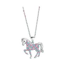 Colar Com Pingente De Unicórnio Arco-Íris De Cristal Colorido Para Mulheres, Meninas E Meninos,