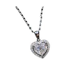 Colar Com Pingente Em Forma De Coração Prateado Para Mulheres E Meninas, Joia Para Casamento, Colar Com Pingente Em Forma De Coração Prateado Para Mulheres E Meninas, Joia Para Casamento,