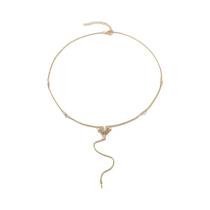 Colar Com Pingente Em Forma De Y Com Camadas De Ouro E CZ Para Mulheres, Adolescentes E Mães, Joia