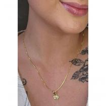 Colar com Pingente Floratta Joias Patinha de Cachorro Ouro 18k Colorido Dourado Colar com Pingente Floratta Joias Patinha de Cachorro Ouro 18k Colorido Dourado