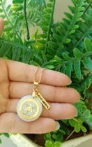 Colar com pingente Gestão Ambiental Banhado a Ouro 18k