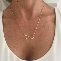Colar com pingente infinito banhado a ouro 18k