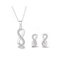 Colar com pingente infinito de prata 925 com argolas e corrente para dois Colar com pingente infinito de prata 925 com argolas e corrente para dois