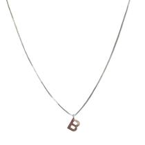 Colar Com Pingente Letra Inicial Delicada Banhado A Prata