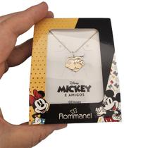 Colar com Pingente Mickey e Minnie Love Banhado Ouro 18K
