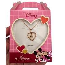 Colar com Pingente Minnie Banhado Ouro 18K com Zircônia