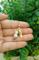 Colar com pingente Moda Modelo Banhado a Ouro 18k
