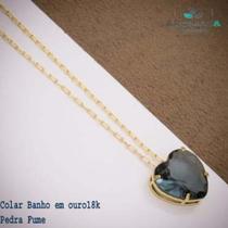 Colar com Pingente Pedra fumê Colar com Pingente Pedra fumê