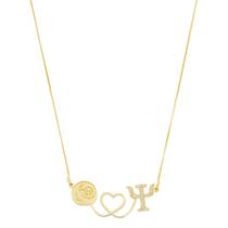 Colar com Pingente Profissão Psicologia Banho de Ouro 18k Semi Joia Colar com Pingente Profissão Psicologia Banho de Ouro 18k Semi Joia