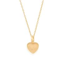 Colar com Pingente rommanel folheado a ouro coração fosco colar elo cadeado Cód. 540808