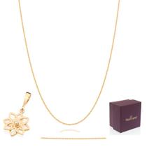 Colar Com Pingente Rommanel Presente Feminino Banhado Ouro 18k Colar Com Pingente Rommanel Presente Feminino Banhado Ouro 18k