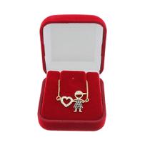 Colar com Pingente Um Menino, Filho Banhado a Ouro 18k