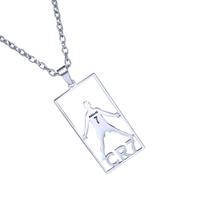 Colar COMTRUDE C-R-7 Football Star NO.7 em aço inoxidável