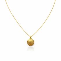 Colar Concha do Mar Feminino Banhado a Ouro 18k
