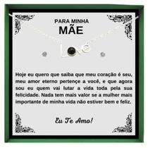 Colar Conjunto Ouro Feminino Dia Das Mães Corção Ponto Luz + Brincos + Dedicatória Colar Conjunto Ouro Feminino Dia Das Mães Corção Ponto Luz + Brincos + Dedicatória