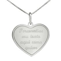 Colar Coração Coleção Personalizável em Prata 925 Colar Coração Coleção Personalizável em Prata 925