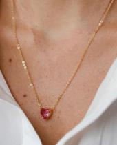 Colar Coração Colors Ouro