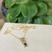 Colar Coração com criança Cravejada REF. 35.0851 DOURADO Menino Colar Coração com criança Cravejada REF. 35.0851 DOURADO Menino