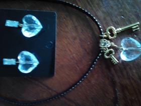 colar coração esperançoso 4 + brincos