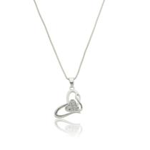 Colar Coração Infinito Gargantilha Pingente Feminino Prata