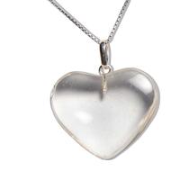 Colar Coração Pedra Quartzo Cristal Pino E Perinha Prata 950 Colar Coração Pedra Quartzo Cristal Pino E Perinha Prata 950