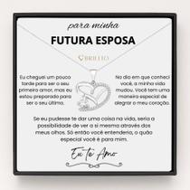 Colar Coração Presente Para Futura Esposa Com Mensagem Caixa
