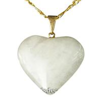 Colar Coração Quartzo Leitoso Natural Montagem Dourado Colar Coração Quartzo Leitoso Natural Montagem Dourado