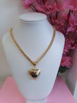 Colar coração semijoia