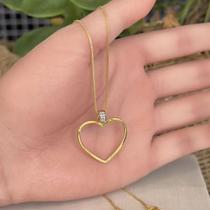 Colar Coração Vazado Ref. 35.0901 Dourado